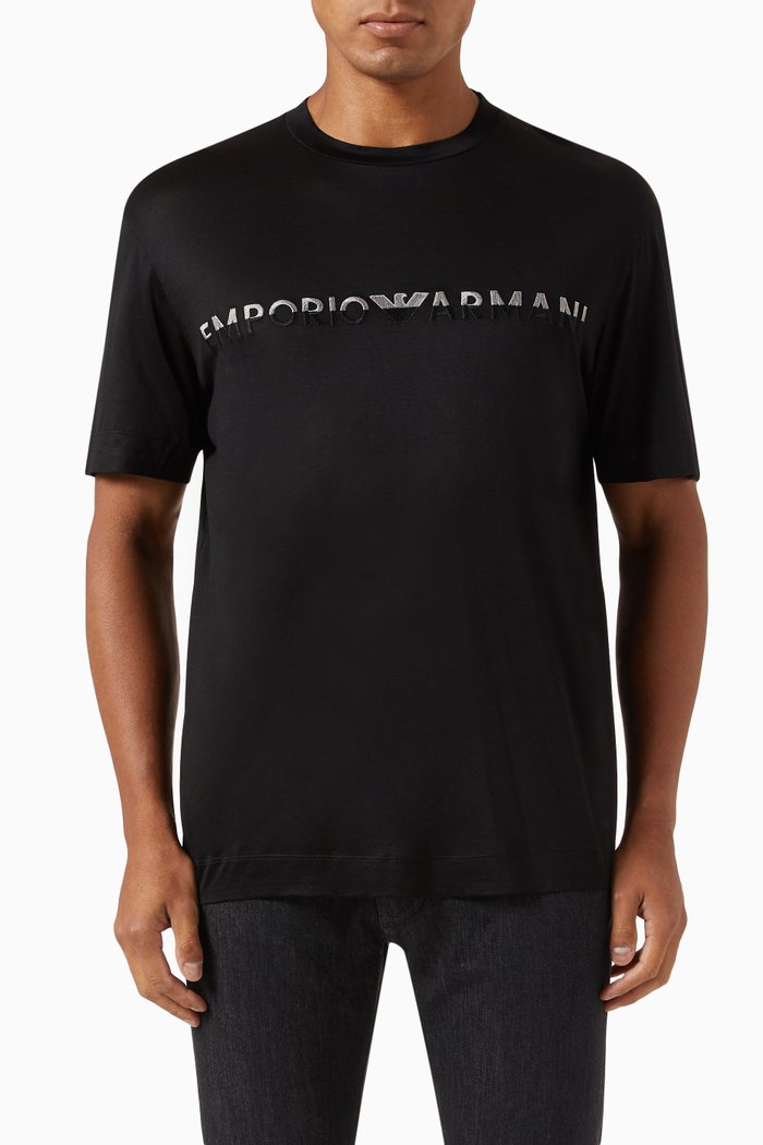 

Logo T-shirt in Cotton Jersey, Black