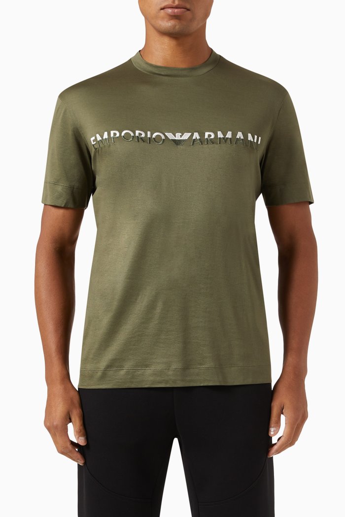 

Logo T-shirt in Cotton Jersey, Green