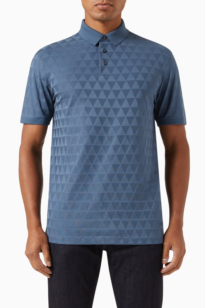 

Polo Shirt in Cotton Jersey, Blue