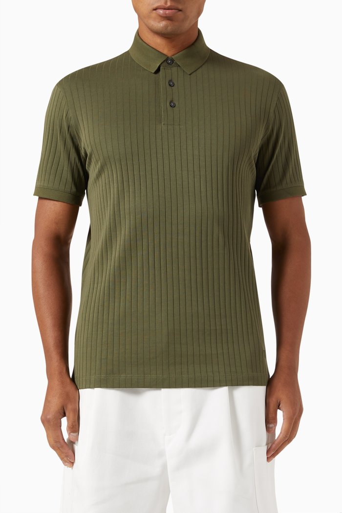 

Polo Shirt in Cotton Jersey, Green