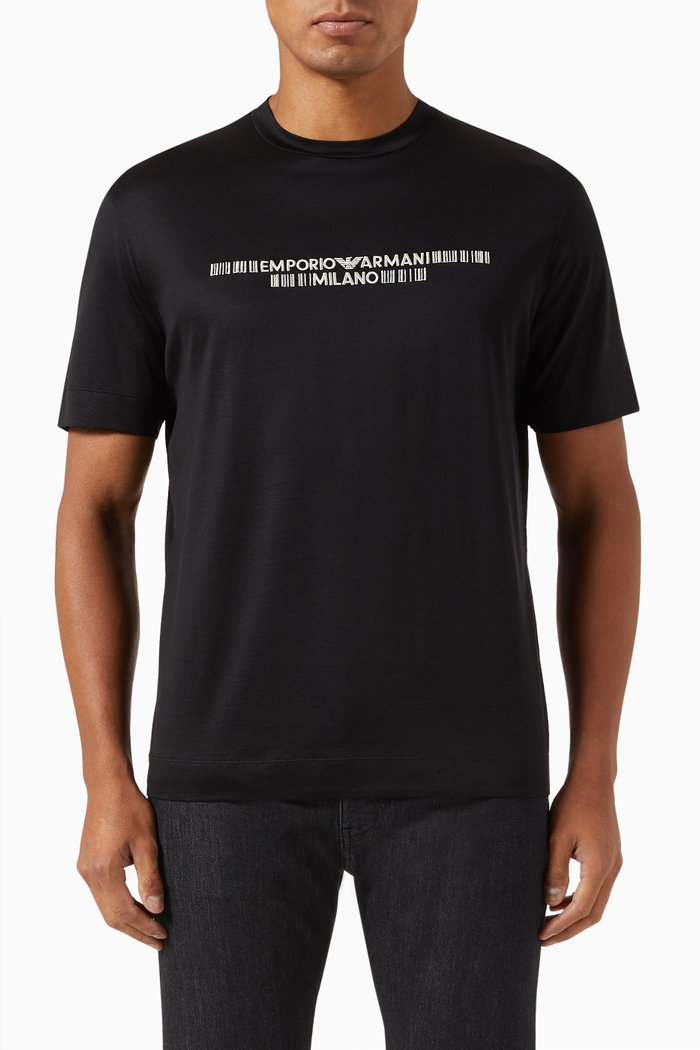 

Logo T-shirt in Cotton Jersey, Black