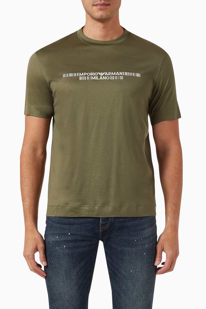 

Logo T-shirt in Cotton Jersey, Green