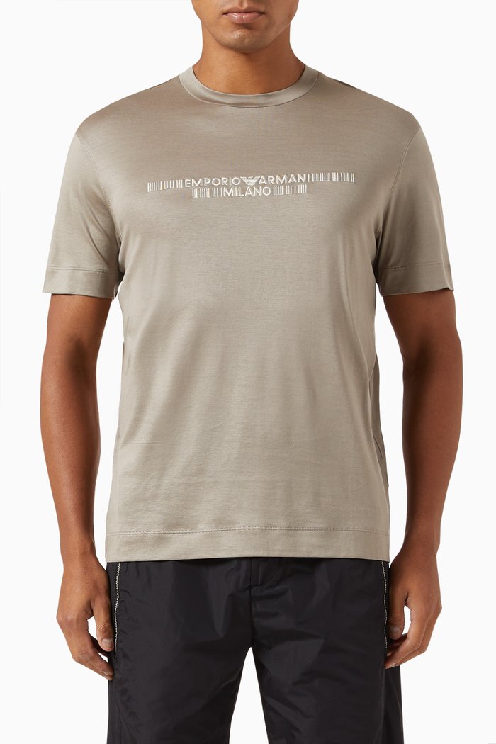 

Logo T-shirt in Cotton Jersey, Grey