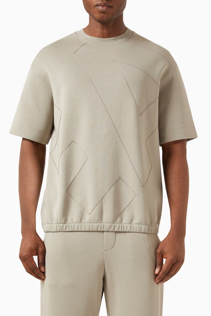 

Macro Logo T-shirt in Cotton-jersey, Grey