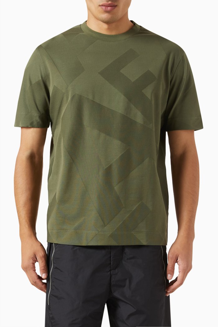 

Macro Logo T-shirt in Cotton-jersey, Green