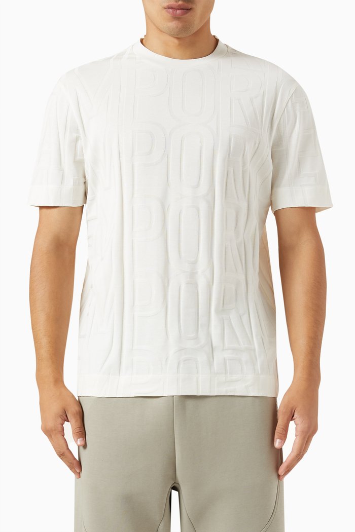 

Macro Logo T-shirt in Cotton-jersey, White