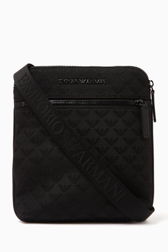 EA Eagle Messenger Bag in Nylon, Black