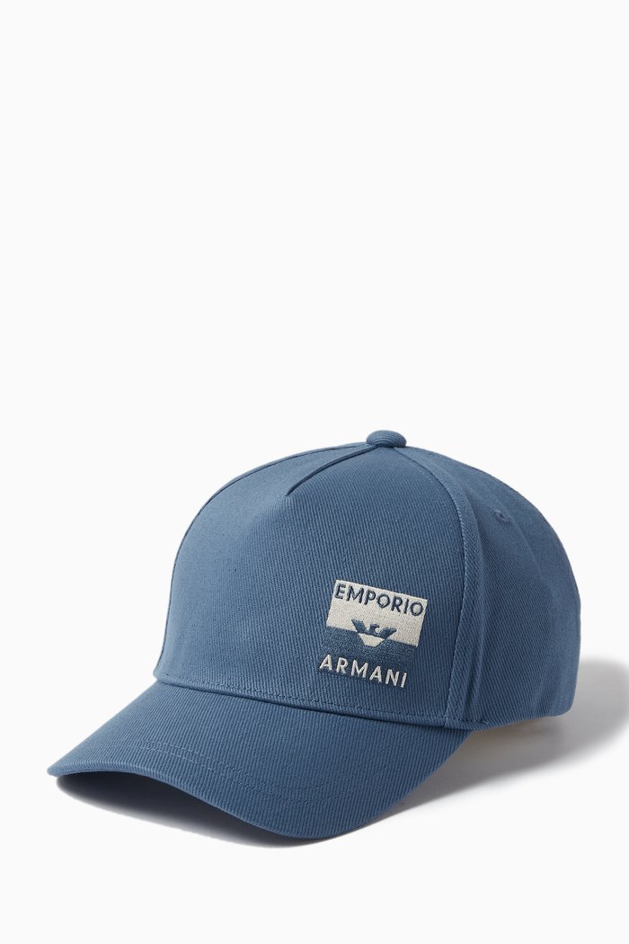 

EA Logo Patch Baseball Hat in Gabardine, Blue