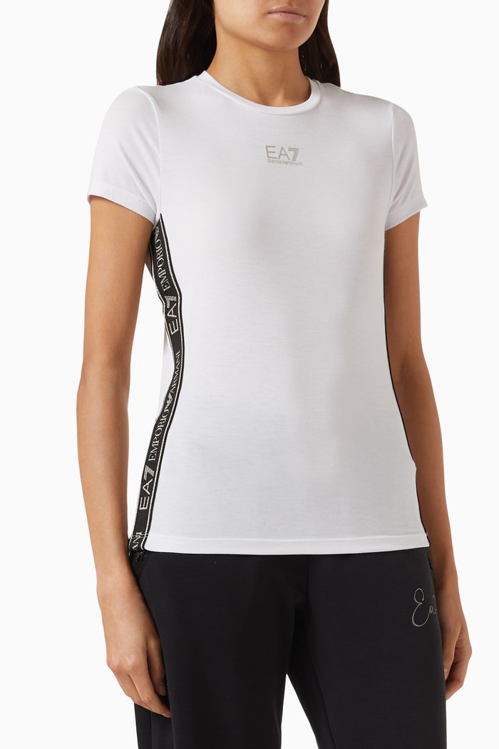 Logo Training T-shirt in Technical Blend, White