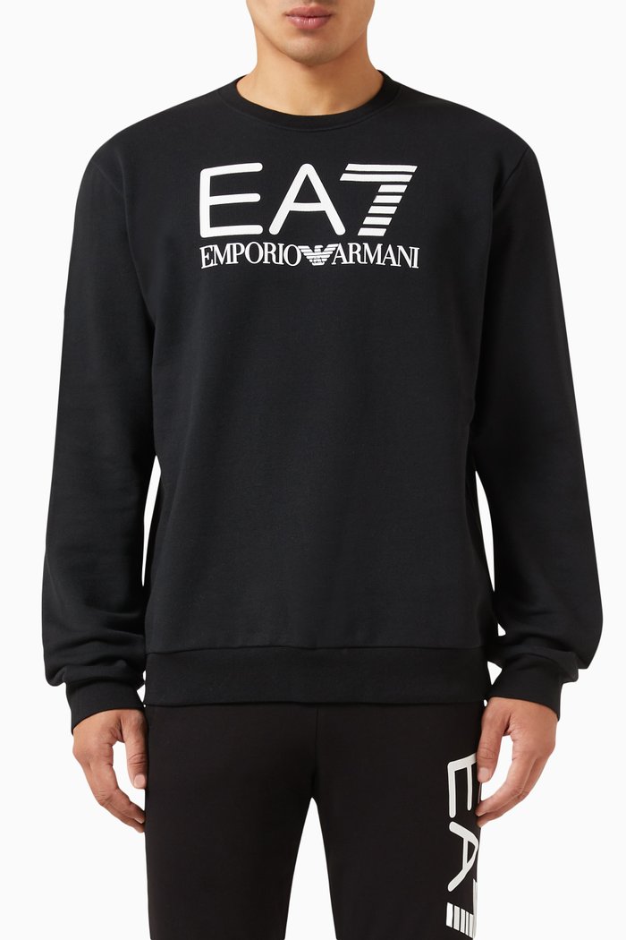 

Logo Printed Sweatshirt in Cotton, Black