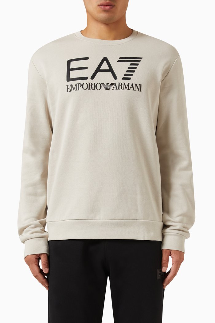 

Logo Printed Sweatshirt in Cotton, Grey