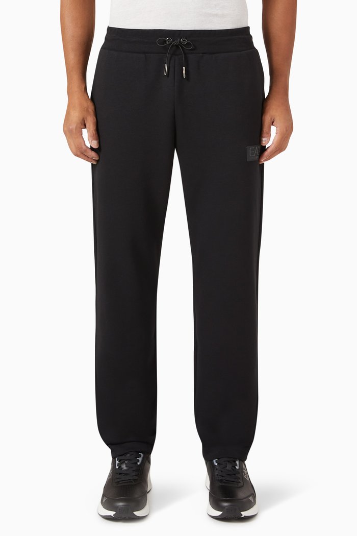 

EA7 Lux Identity Jogging Pants in Jersey, Black