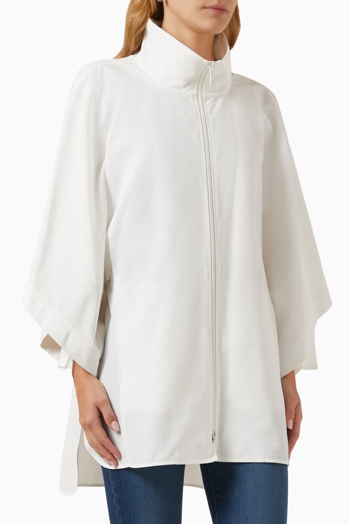 

Zip Oversized Shirt in Techno-cotton, White