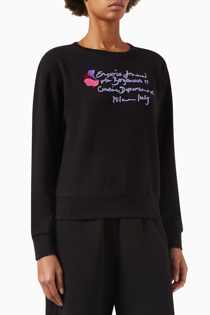 

Embroidered Logo Sweatshirt, Blue