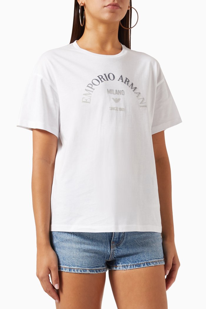 Logo T-shirt in Cotton-jersey, White