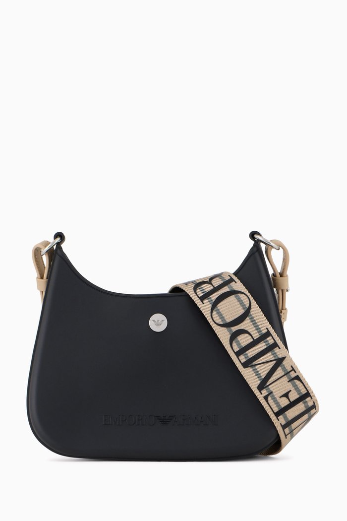 

Mini Gummy Crossbody Bag in Recycled PVC, Black