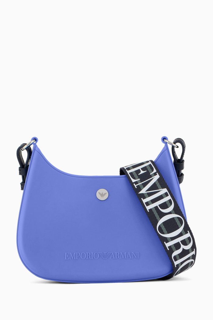 

Mini Gummy Crossbody Bag in Recycled PVC, Blue