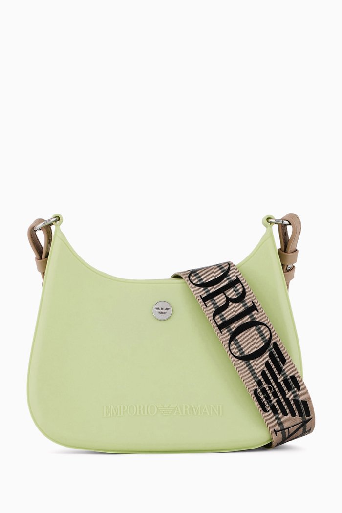Mini Gummy Crossbody Bag in Recycled PVC, Green