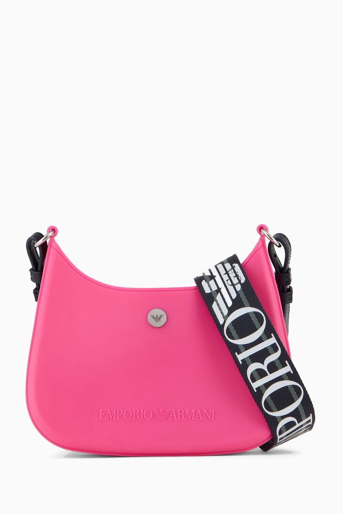 

Mini Gummy Crossbody Bag in Recycled PVC, Pink