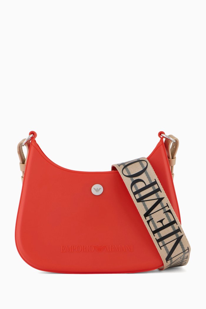 Mini Gummy Crossbody Bag in Recycled PVC, Red