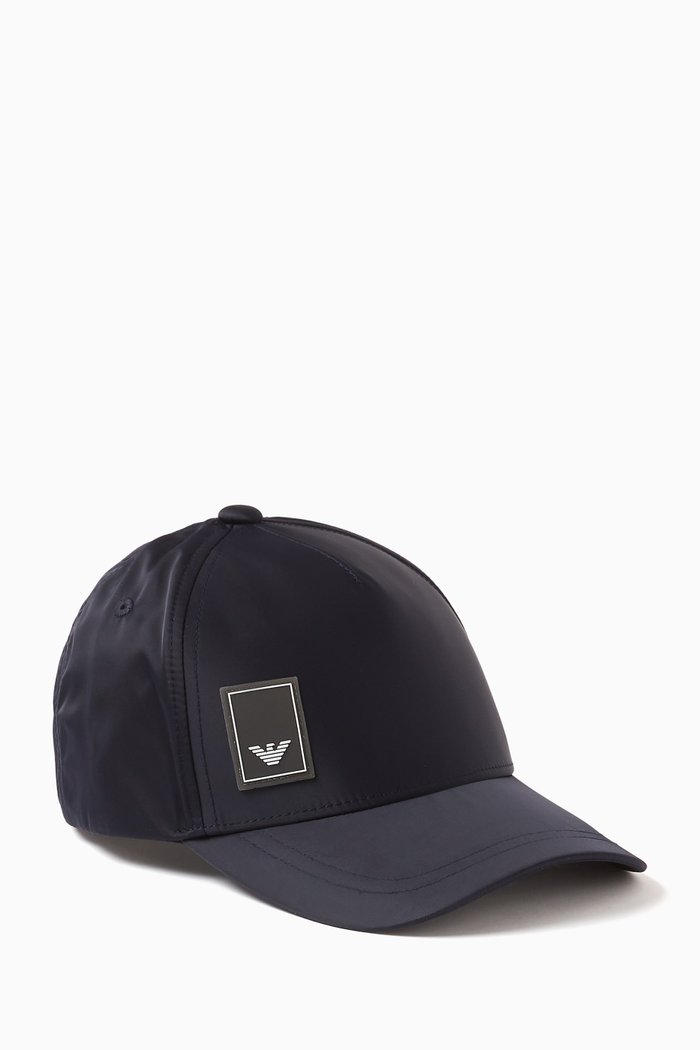 

Logo Patch Baseball Cap in Nylon, Blue
