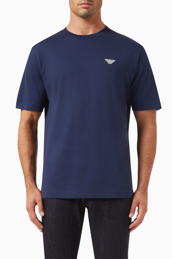 

Logo T-shirt in Cotton, Blue