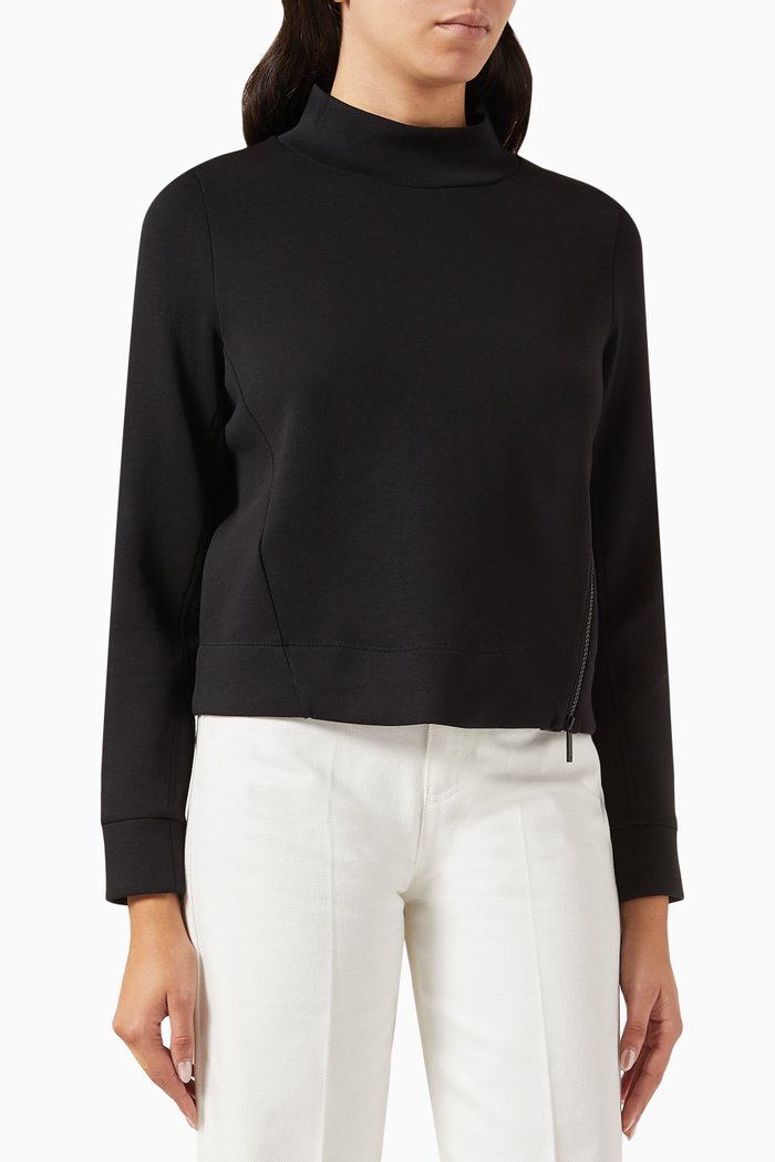 

Side Zip Sweatshirt, Black
