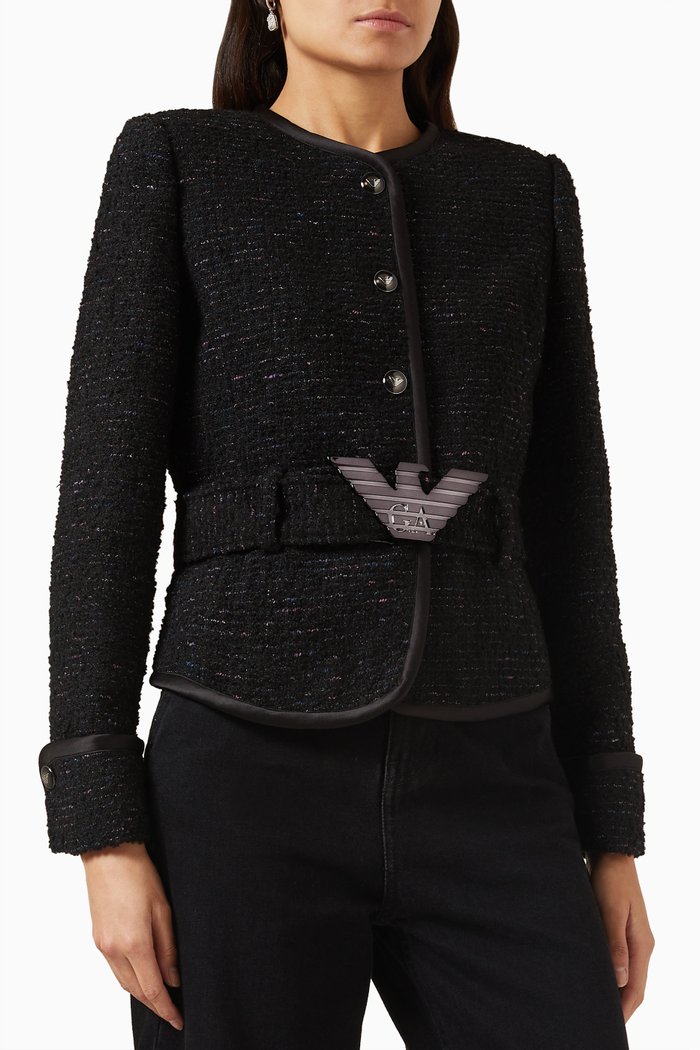 

Eagle Belted Jacket in Tweed, Multicolour