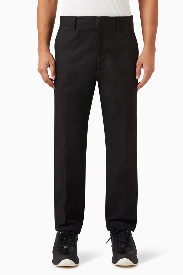

EA Logo Pants in Cotton-Gabardine, Black