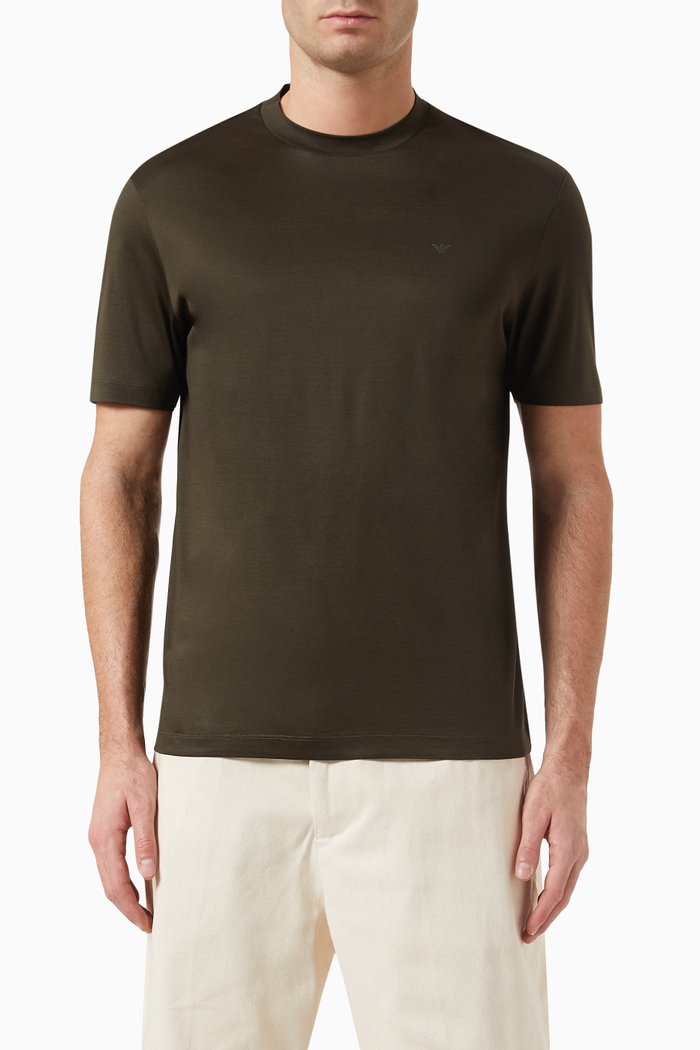 

T-shirt in Lyocell Jersey, Green