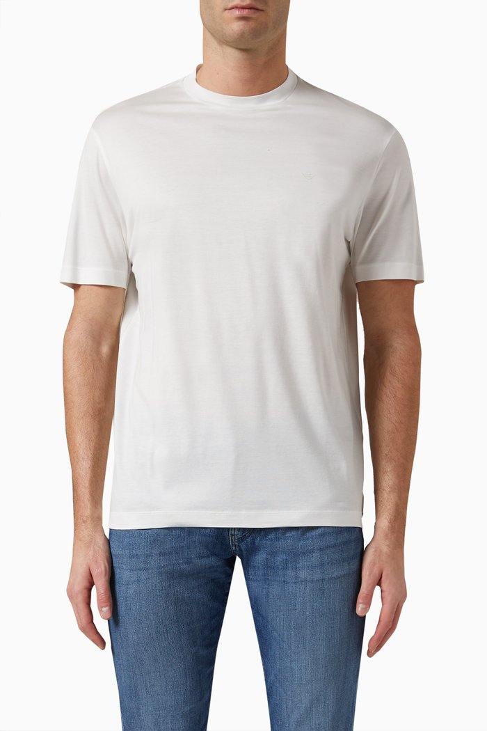 

Eagle Logo T-shirt in Lyocell Jersey, White