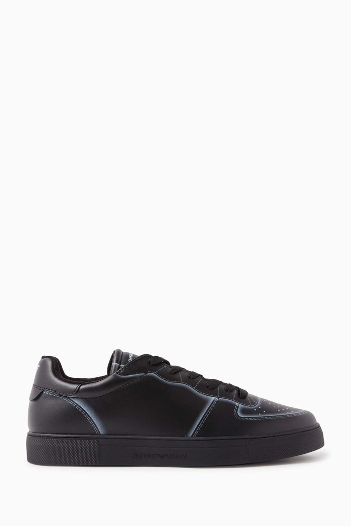 

Logo Sneakers in Leather, Black
