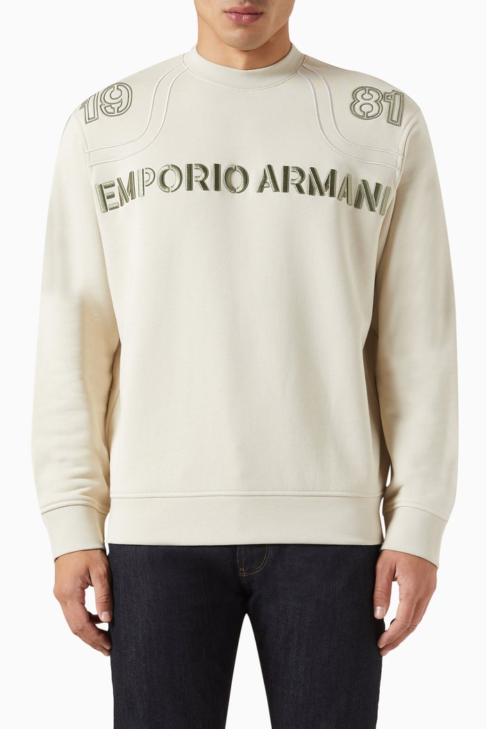 

Logo Sweatshirt in Cotton, Neutral