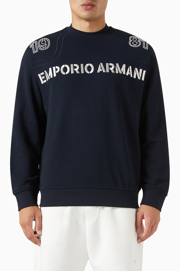 

Logo Sweatshirt in Cotton, Blue
