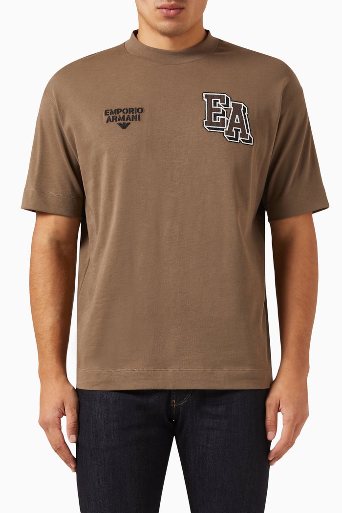 

EA Logo T-Shirt in Cotton, Grey