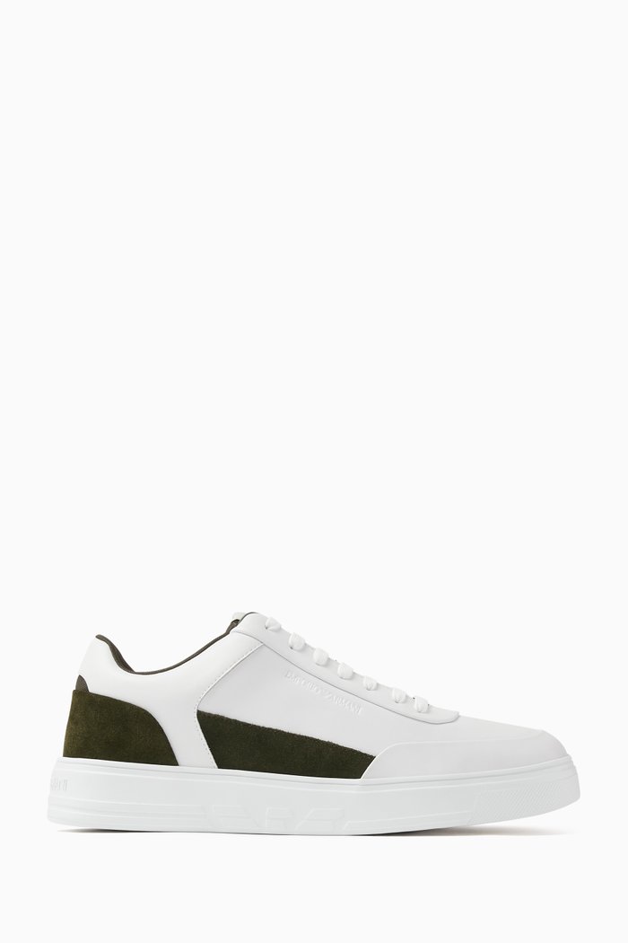 Sneakers in Leather, Green