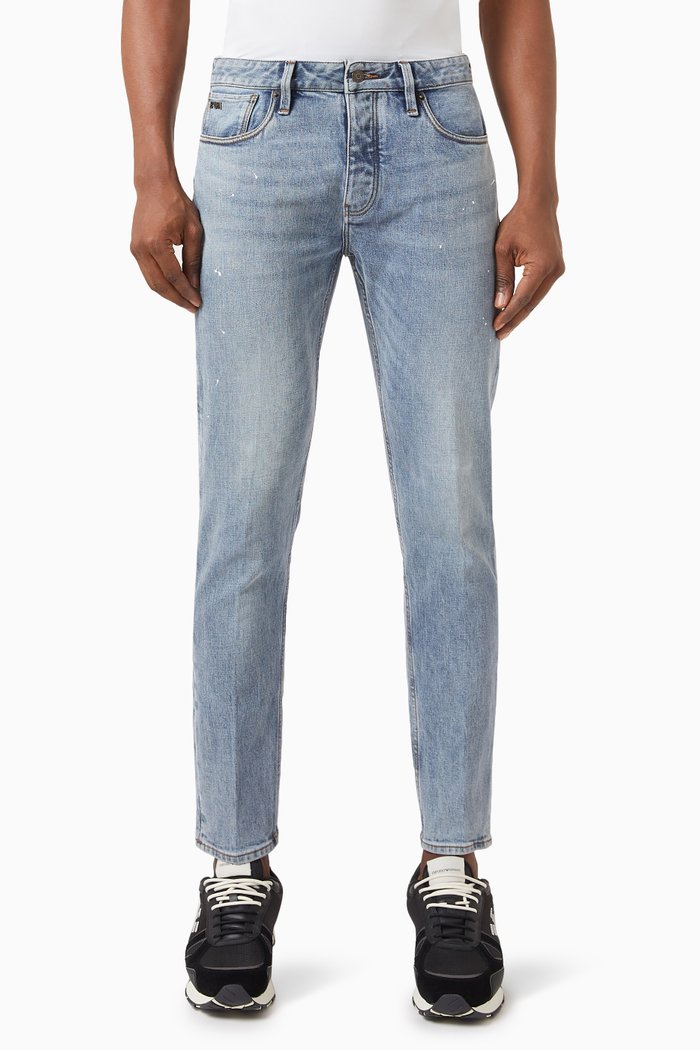 

J75 Slim-fit Vintage Jeans in Denim, Blue