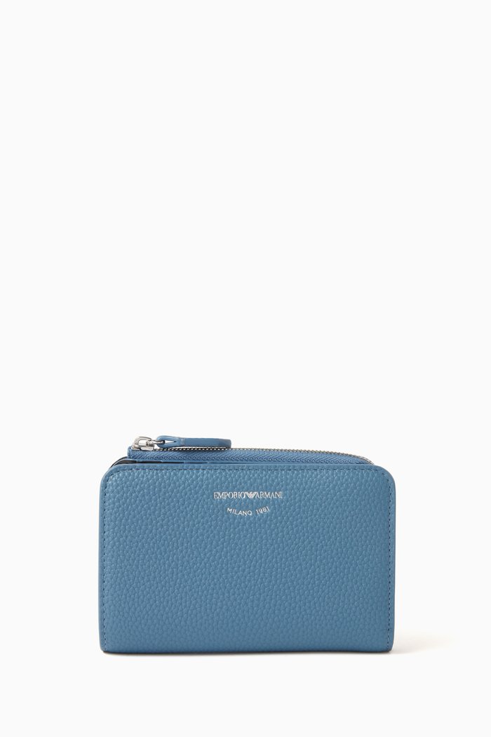 

Zip Wallet in Eco Leather, Blue