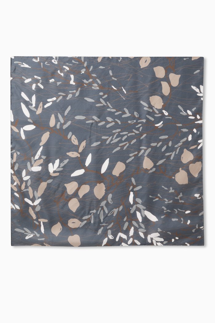 

Ramage-print Scarf in Silk, Blue