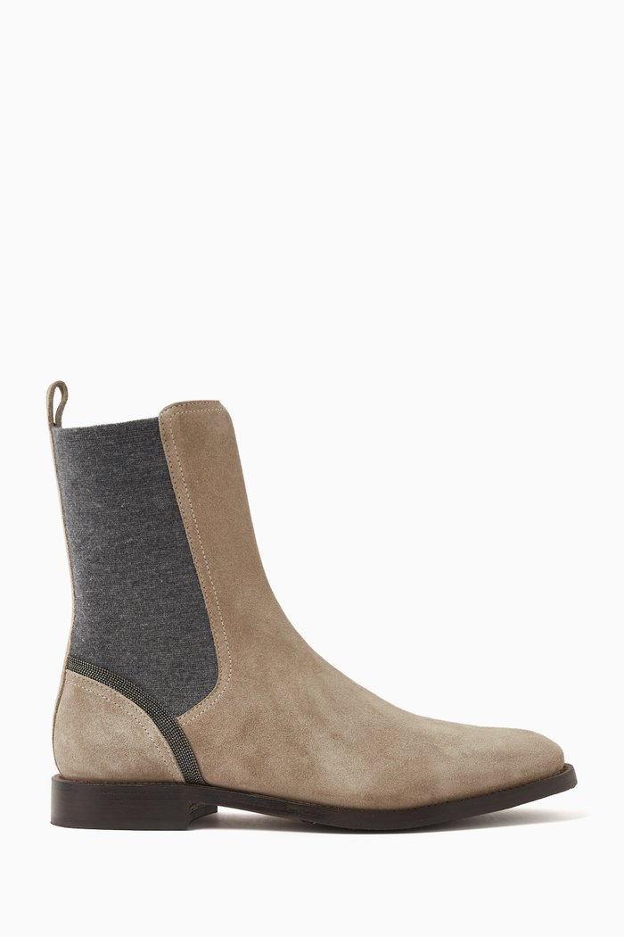

Chelsea Ankle Boots in Suede, Brown