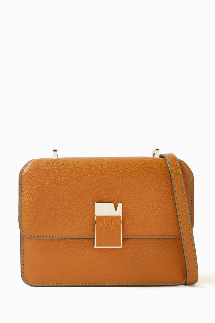 

Mini Nolo Crossbody Bag in Millepunte Calfskin Leather, Brown