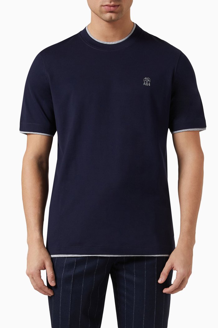 

Logo T-shirt in Cotton Jersey, Blue