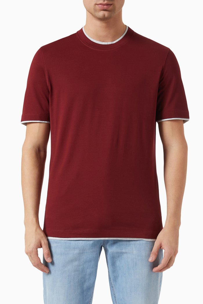

T-shirt in Cotton Jersey, Red