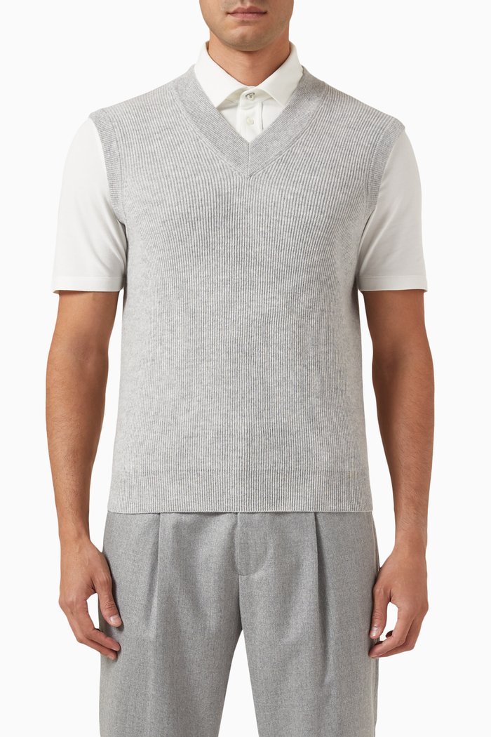 

Vest in Cashmere, Grey