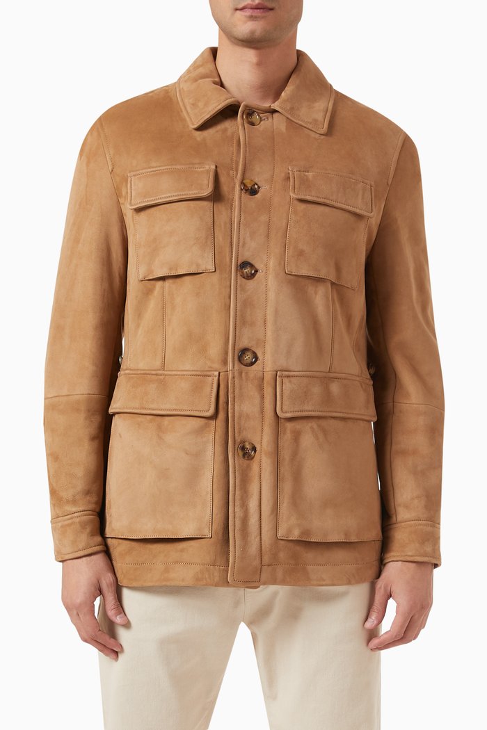 

Field Jacket in Suede Shearling, Neutral