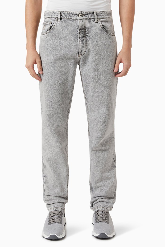 

Straight Leg Jeans in Denim, Grey