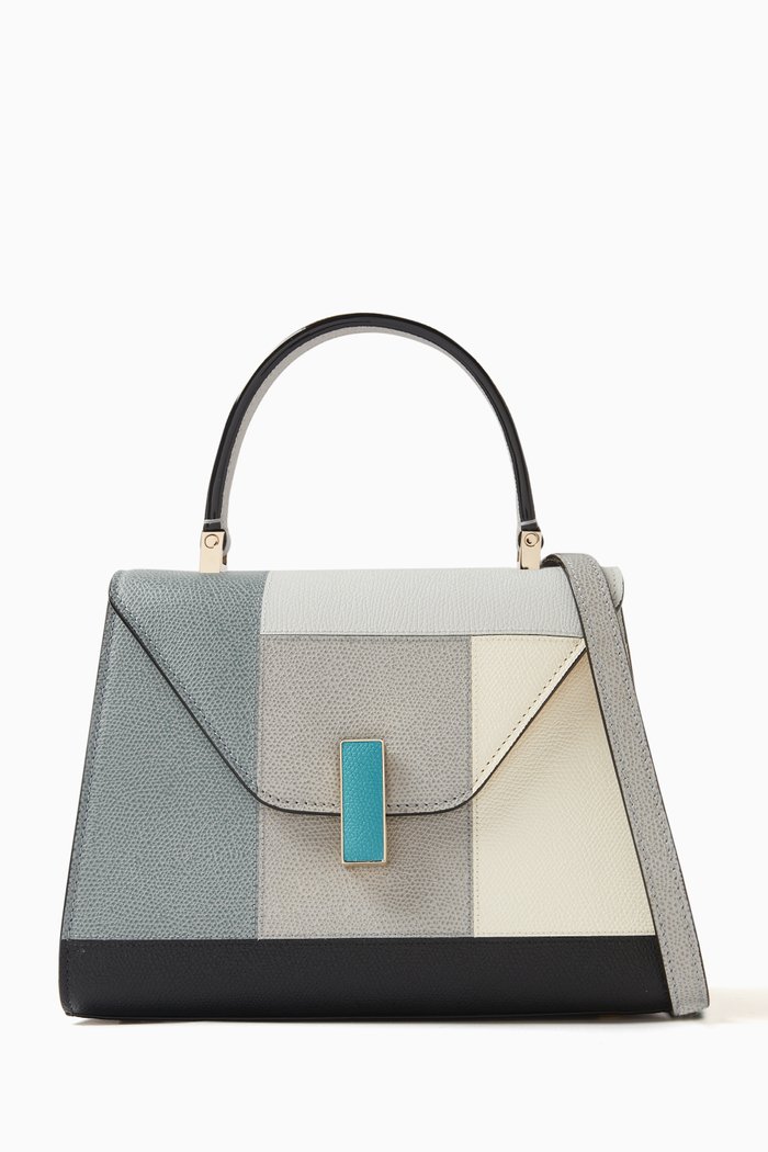 Mini Iside Top Handle Bag in Calfskin Leather, Multicolour
