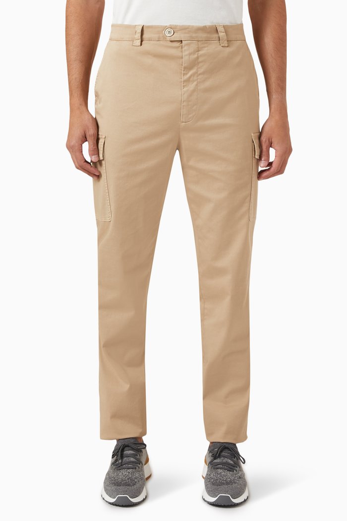 

Straight Pants in Gabardine, Neutral