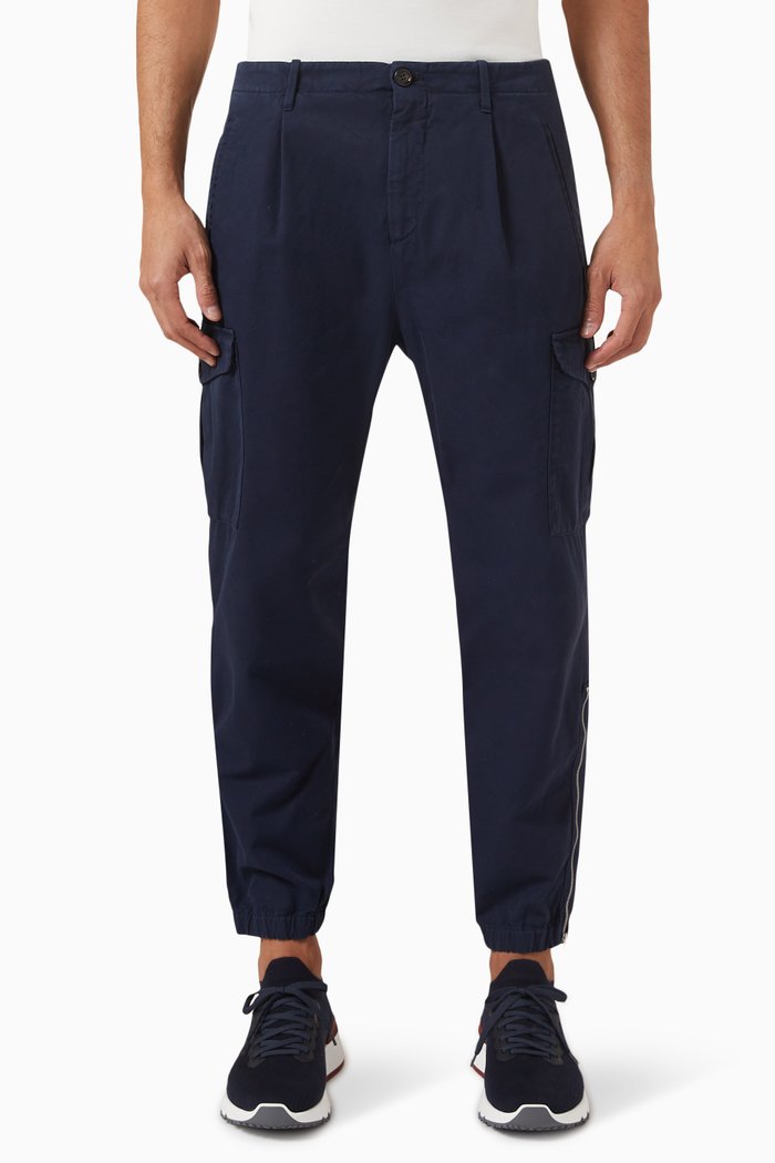 

Relaxed Fit Pants in Gabardine, Blue