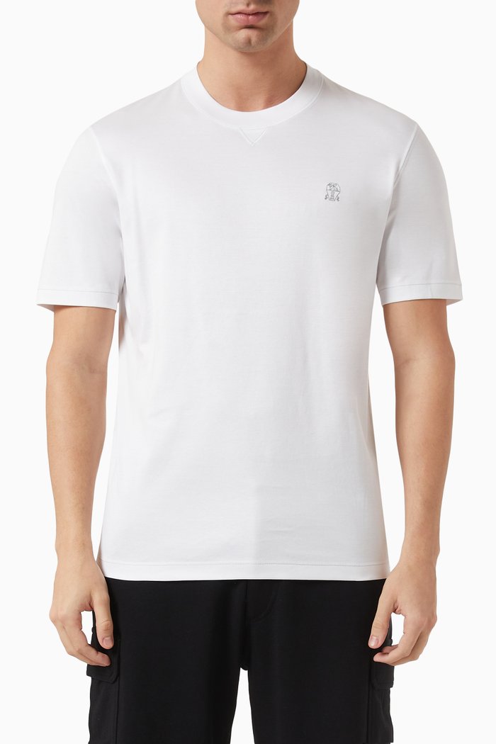

Logo T-shirt in Cotton Jersey, White